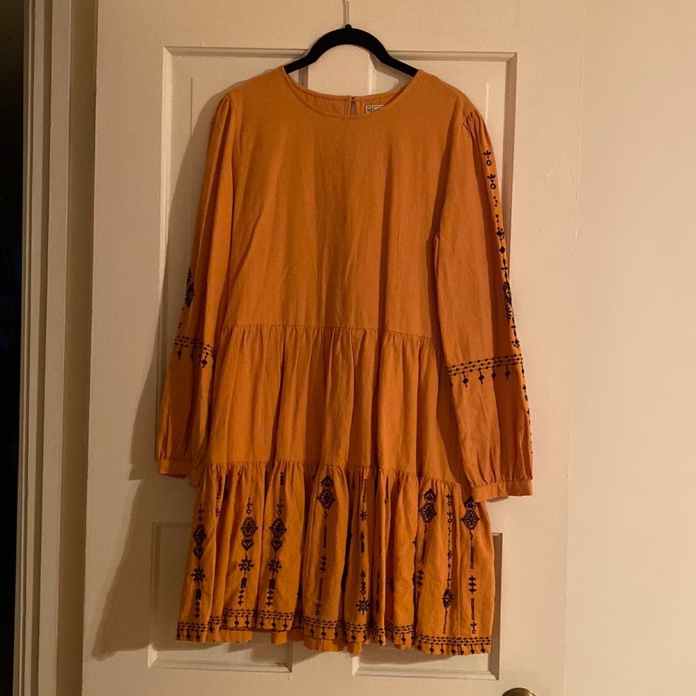 Superdry Yellow Embroidered Dress